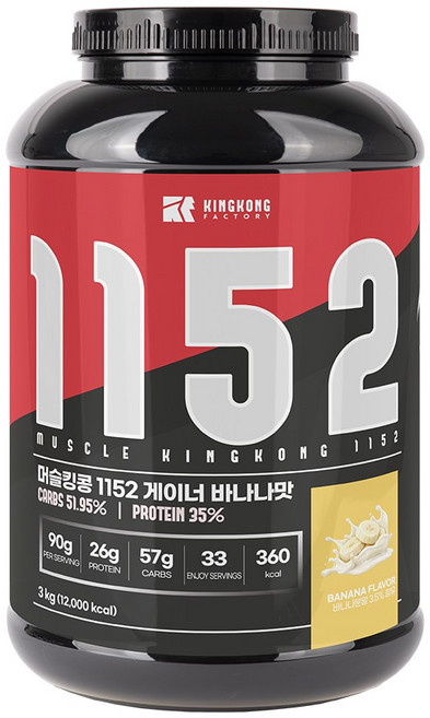 머슬킹콩 1152 게이너 바나나맛 3kg, 1개