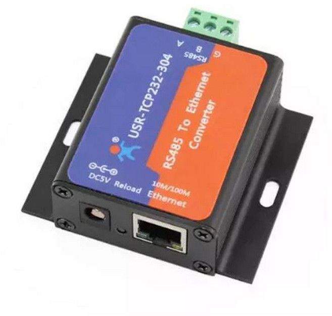 [정식수입] USR-TCP232-304 RS485 1포트 디바이스서버 RS485 to Ethernet 작은 사이즈 기본 기능에 충실한 장비, 1개