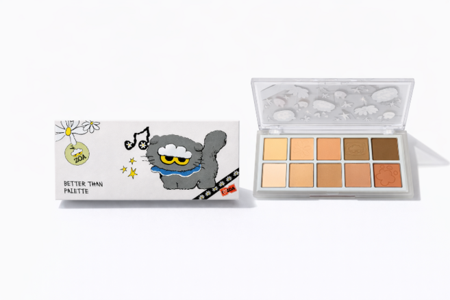 Rom&nd Better Than Palette 15 Kitten Cloud Garden 聯名款眼影盤 打造持久精緻眼妝 配色溫柔甜美 展現獨特少女氣息, Nude tones, 1個