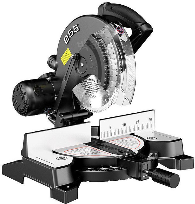 알루미늄 톱질 기계 10 인치 고정밀 프로파일 절단 톱 목공 소형 45도 각도 합금 절단기, 산업용정밀모델+100나무톱날, 1개