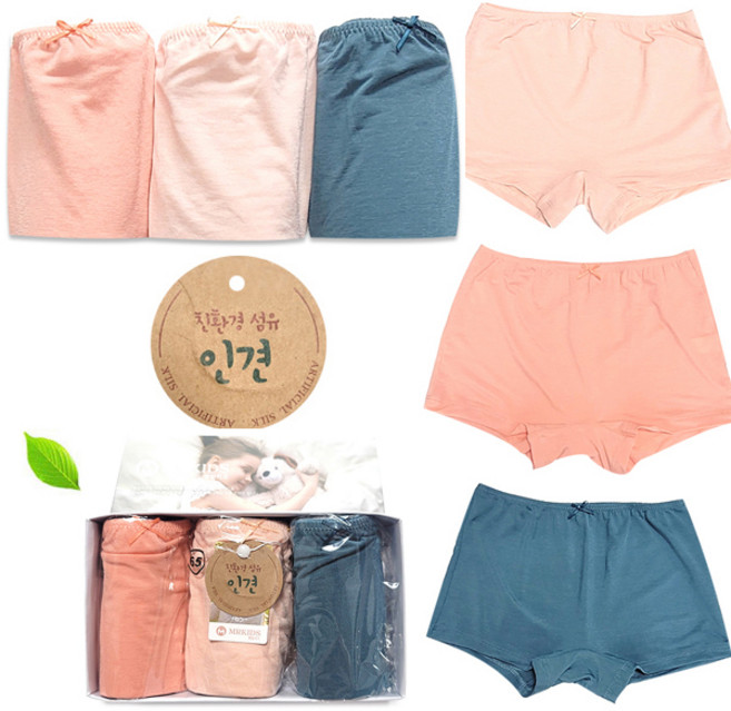 엠알키즈 아띠 인견 여아 드로즈 3매입 아동팬티 사각 속옷