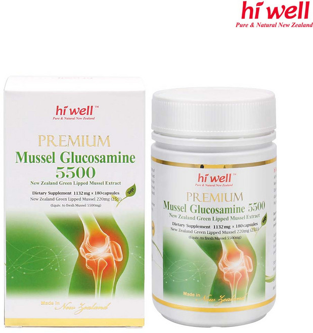 하이웰 뉴질랜드 그린 글루코사민 5500 180캡슐 콘드로이친, 1개, 180정