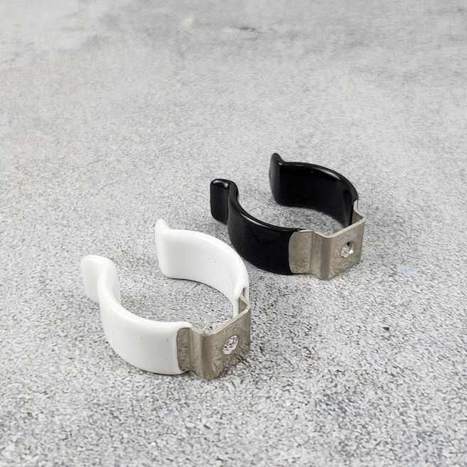 고무 코팅 클립형 클램프 튜브 파이프 봉 호스 고정 미끄럼 부식 방지 마감재 형광등 거치, A T3화이트