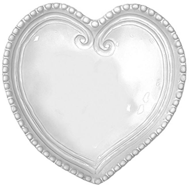 VBC까사 인칸토 하트 플레이트 바로크 18cm, 화이트, 1개