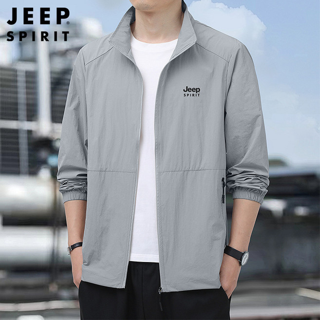 JEEP SPIRIT 지프 스피릿 남성 경량 스판 바람막이 집업 자켓 3038+양말
