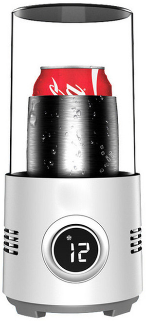 IN 빠른 냉각 쿨러 커피 머그잔 워머 우유 맥주용 전기 가열 음료 사무실용, 라이트 그린, 1개