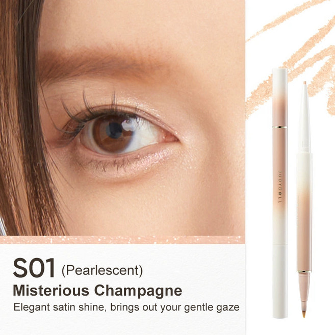 하이라이터 주디돌 듀얼 엔디드 컨투어 언더 아이 펜 매트 쉬머 소프트 누드 파인 플래시 스머지프루프 지속력 자연스러운 브라이트닝, [01] S01, 1