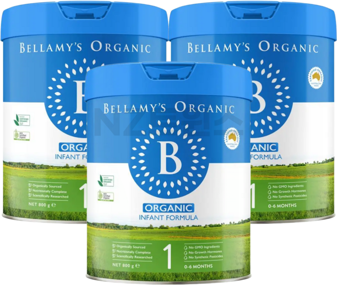 벨라미스 오가닉 호주 유기농 분유 1단계 영유아 (0~6개월), 3개, 800g
