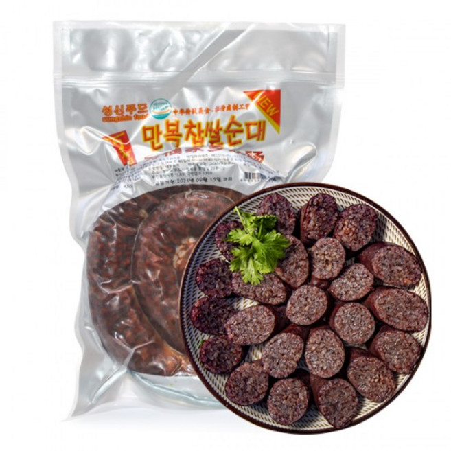 월월중국식품 만복 연변순대 찹쌀순대 냉동 (450g), 2개, 450g