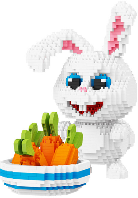 HC 나노블럭 미니블럭 대형 당근토끼, 1개