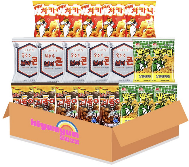 추억의 옛날과자 4종 모음 (꾀돌이5+밭두렁5+브이콘5+차카니5) 총 20입, 20개, 추억의옛날과자 (꾀돌이+밭두렁+브이콘+차카니) 4종