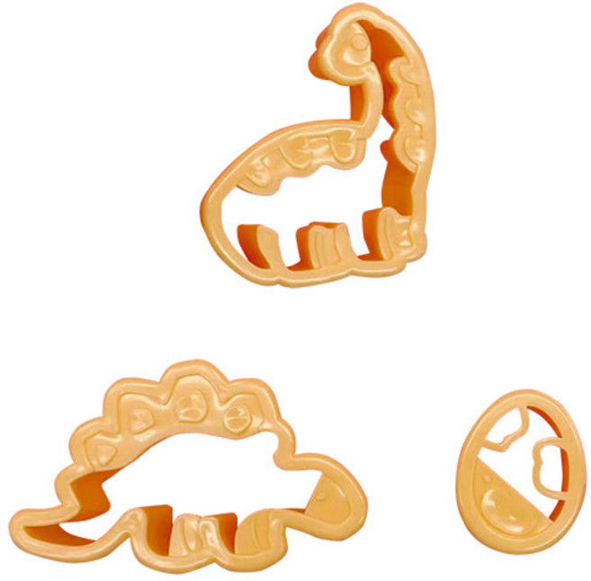 이홈베이킹 마루끼 공룡 햄치즈커터 3p, 1세트