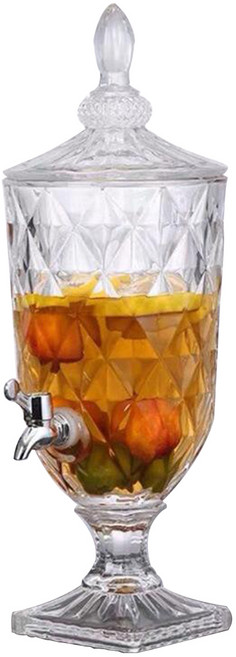 유리병 디스펜서 대형 버킷 물통 포트 카페 과일차 냉수 병 음료통 가정용 내열유리 냉장고 물병, 투명색 A