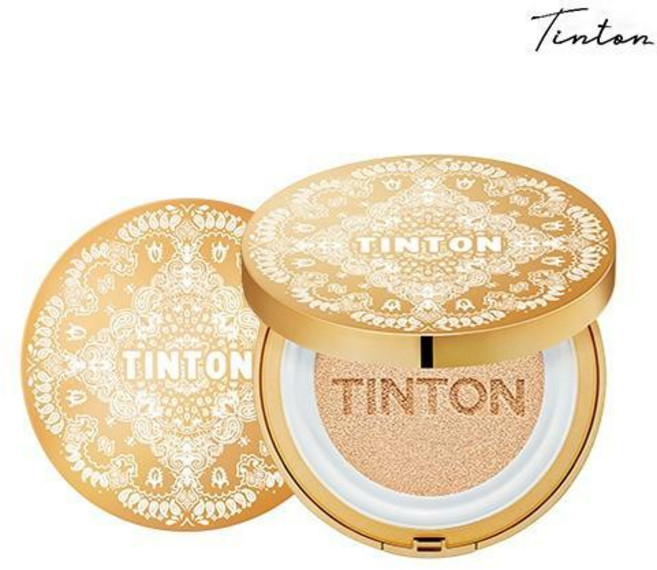 (단품) 틴톤 대왕 볼륨 쿠션 (골드 케이스), 21호/핑크 베이지, 1개