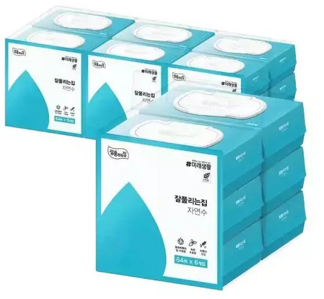 잘풀리는집 미래생활 자연수(캡형)64매x6입x4팩 구성, 64매, 4박스