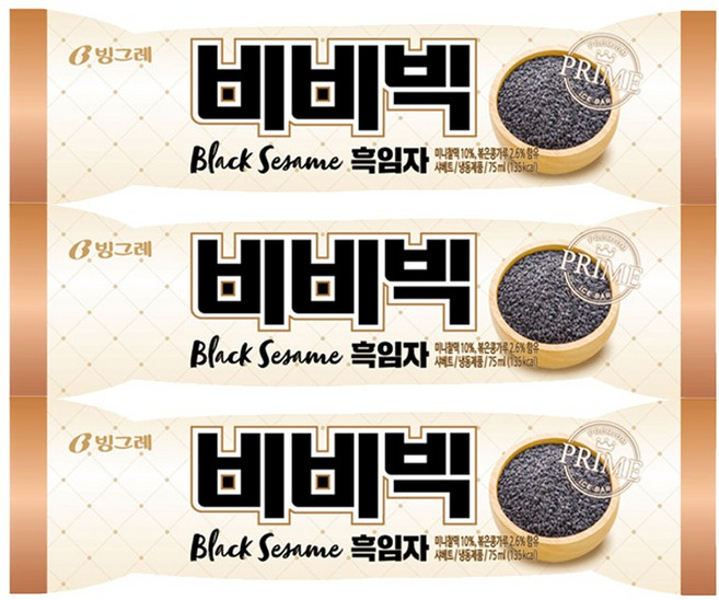 빙그레 비비빅 더 프라임 흑임자, 20개, 75ml