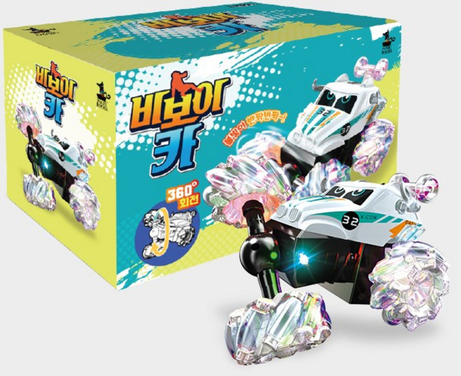 나비북스 불빛나는 비보이카 무선조종자동차 RC카 장난감, 혼합색상, 1개