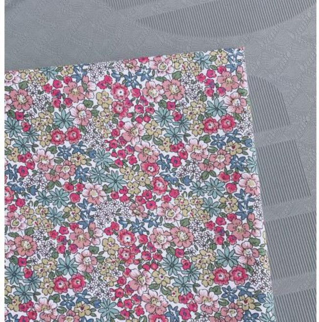 패브릭원단 Betsy 꽃 100 코튼 포플린 원단 40S 자유처럼 디지털 인쇄 바느질 천 드레스 스커트, 분홍색