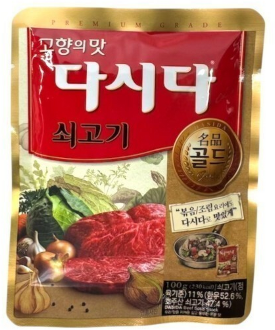 CJ 다시다 명품 골드 쇠고기, 3개, 100g