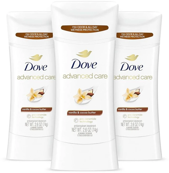 도브 어드밴스드 케어 바닐라 코코아버터 데오드란트 스틱 74g 3개 - 쿠팡
