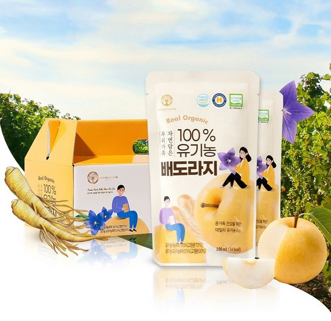 배도라지음료 배도라지즙 과채주스 유기농주스 유기농음료, 100ml