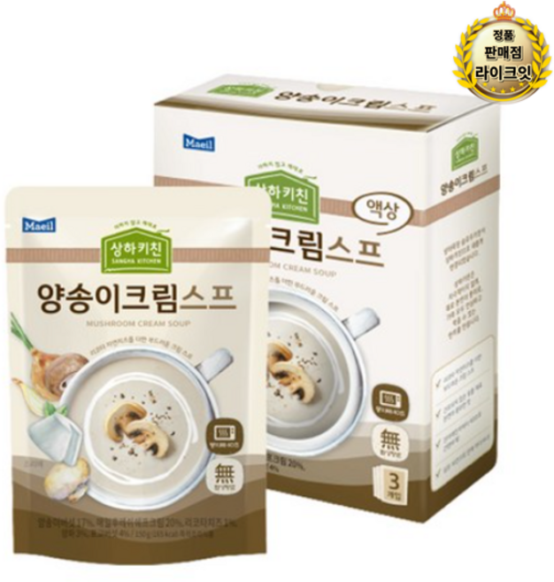 상하키친 양송이크림스프, 450g × 6개, 450g, 6개