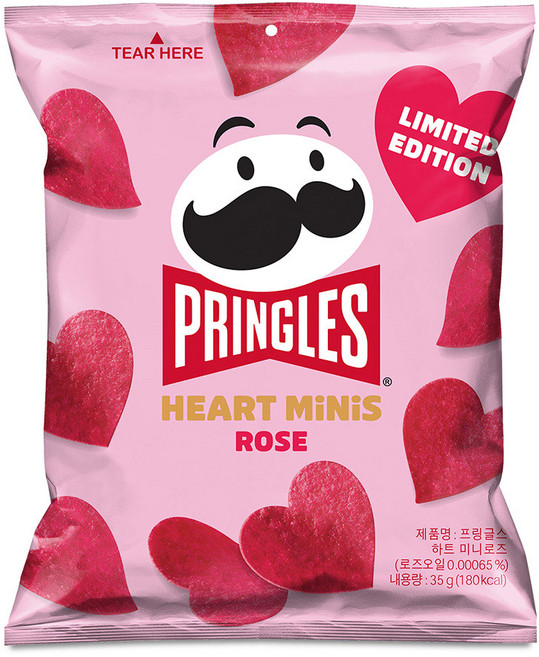 켈로그 프링글스 하트 미니로즈, 35g, 6개