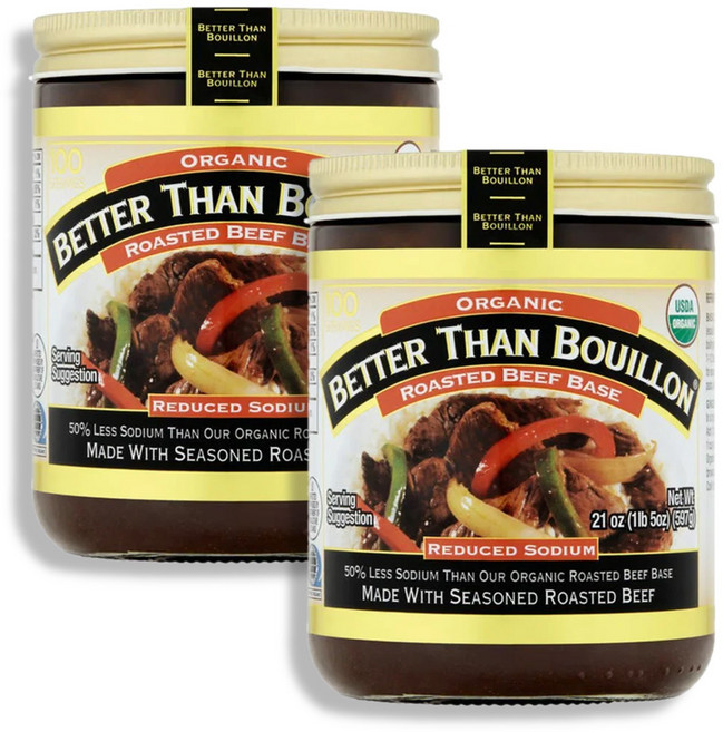 Better Than Bouillon 베러댄부용 오가닉 저염 비프 베이스 597g, 2개