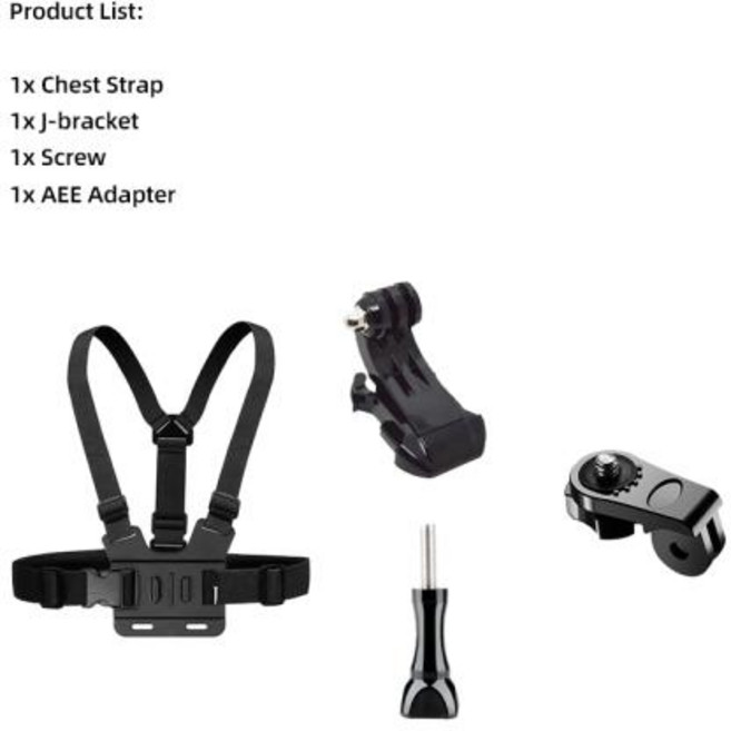 카메라 부품 6 in 1 전화 마운트 홀더 GoPro Hero 13 12 용 가슴 스트랩 액션 키트 iPhone Samsung Huawei 액세서리 세트, 붉은 색, 1개