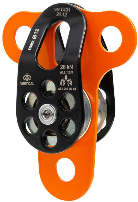 Vertical 버티칼 볼 베어링 스틸 더블 도르래 롤러 블록 Pro Ver 0431 Ice Rock, Black orange