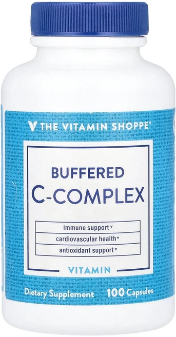 The Vitamin Shoppe Buffered C-복합체 캡슐 100정 Shoppe (더 비타민 샵), The Vitamin Shoppe, Buffered C, 1개 - 쿠팡