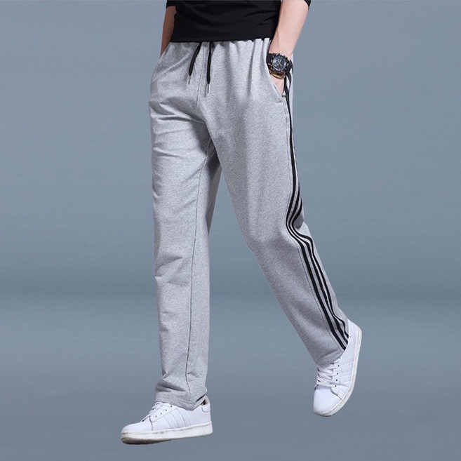 男生三條線長褲 運動休閒長褲 大尺碼工作褲