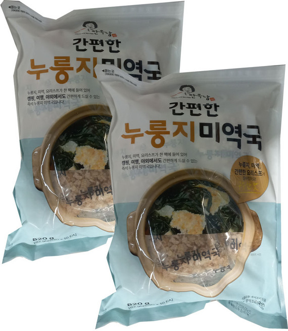 코스트코 안옥남 누룽지 미역국, 2개, 820g