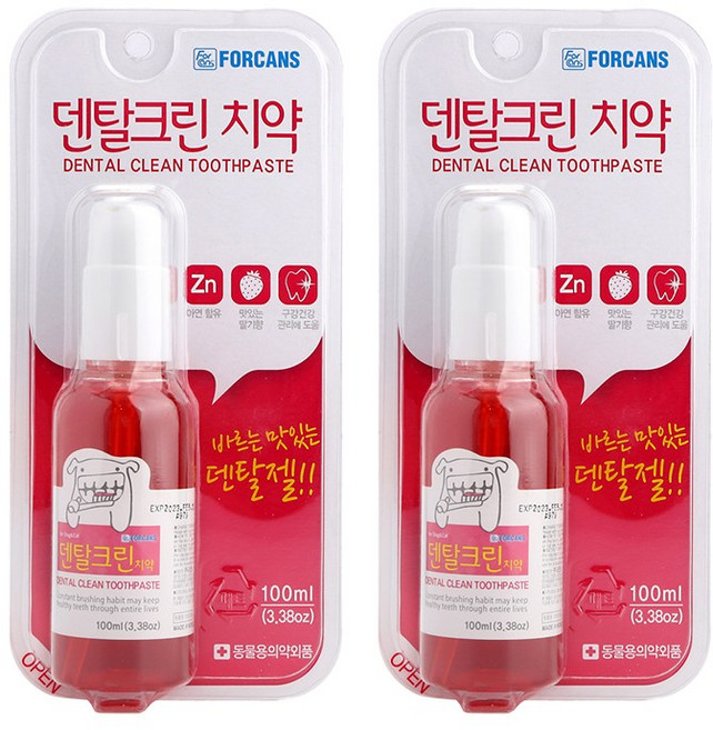 포비스 덴탈 크린 치약, 100ml, 2개