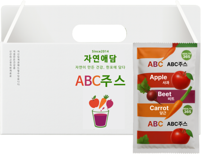 자연애담 맛있는 ABC주스 사과 당근 비트 에이비씨, 100ml, 50개