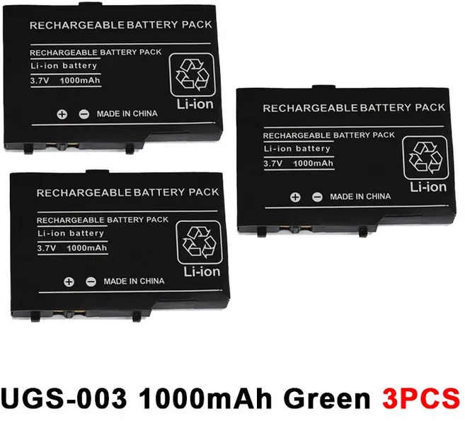 닌텐도 휴대용 게임 콘솔용 충전식 배터리 USG-003 003 1000mAh NDSL DSlite, 01 3PCS