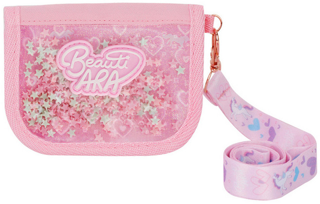 뷰티아라 오로라 목걸이지갑 교통카드 지갑 아동 여자 아이 여학생 선물