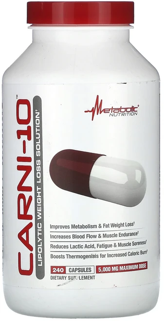 신상할인판매 Metabolic Nutrition Carni-10 5000mg 캡슐 240정(캡슐 1정당 625mg) 최저가격, MetabolicNutritionCarni105000m, 1개 - 쿠팡