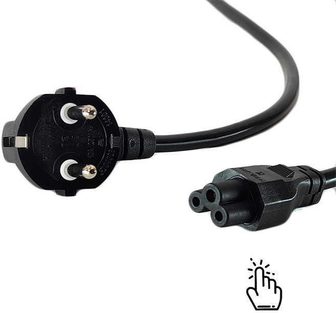 CBPC 0302 TV 가전제품 220V 2.5A 연결 크로바형 3구전원케이블 2M, 1개