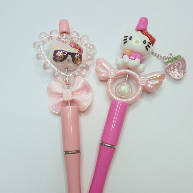 JPAPA 볼펜꾸미기 DIY 세트 캐릭터 비즈 볼꾸, 혼합, 2개