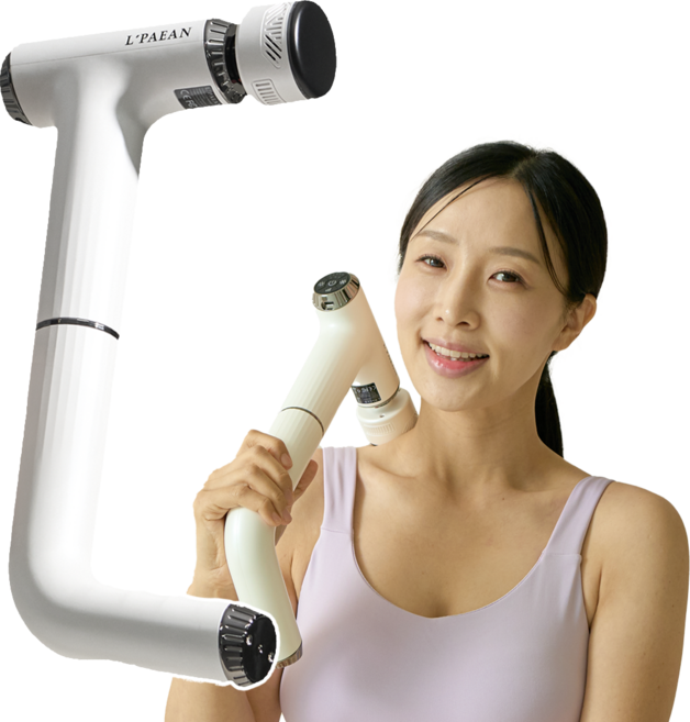 엘파이안 효녀건 50도 온열 10도 냉온 마사지 안마기, 화이트, D형