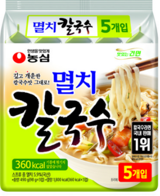 농심 멸치 칼국수 490g, 1개