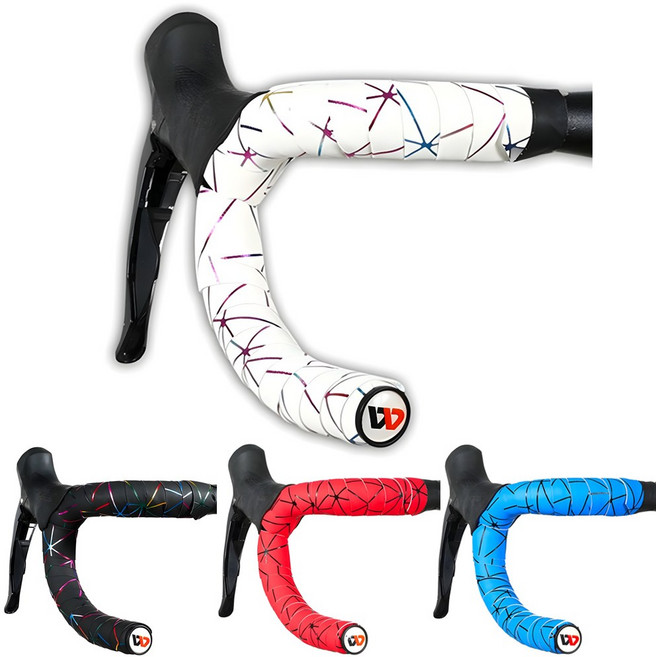 BTR 자전거 바테잎 핸들바 그립 테이프 거미줄, 1개, 거미줄(화이트)