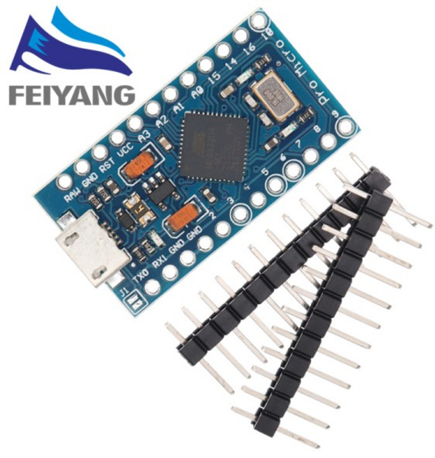 아두이노 프로 미니용 마이크로 ATmega328 레오나르도 미니 USB 인터페이스용 2 열 핀 헤더 ATmega32U4, 1개