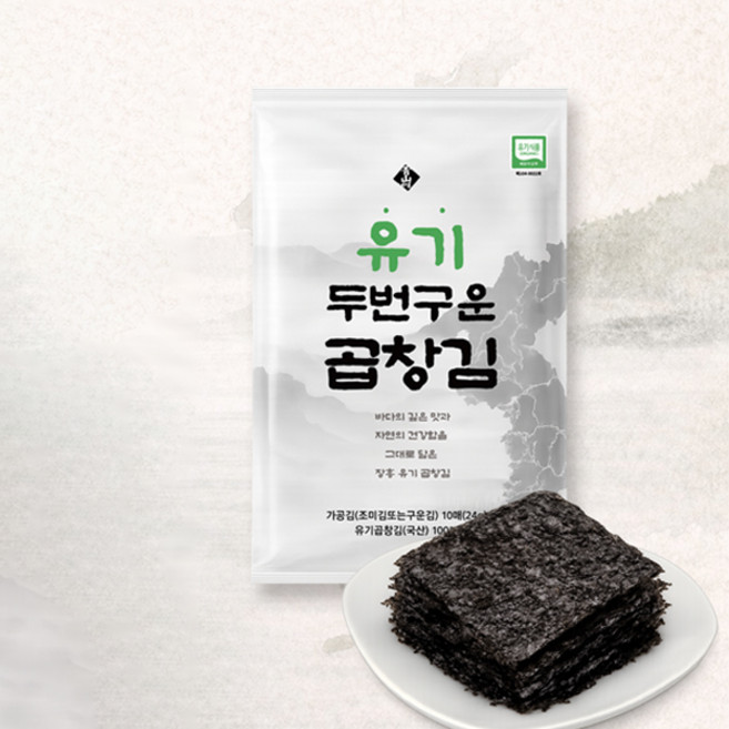 25년 유기 두번구운 곱창김 (50매), 24g, 5개