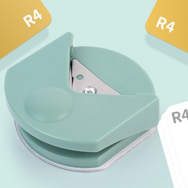 미니 R4 라운드 코너 커터 미니휴대용 라운드펀치, 그린, 그린