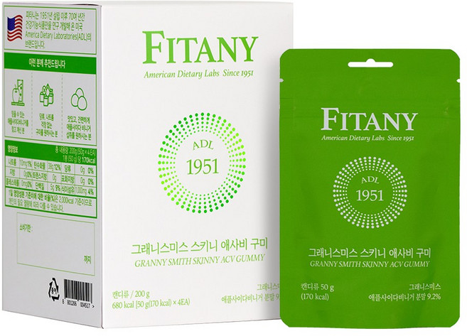 [FITANY] 피타니 그래니스미스 스키니 애사비 구미, 200g, 1박스