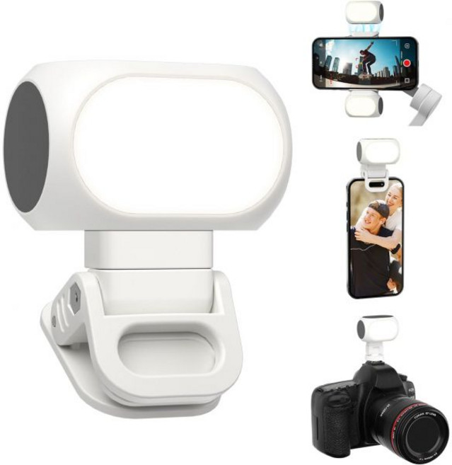 DJI 짐벌용 마그네틱 라이트 - USB-C 충전식 3가지 모드 10가지 밝기 레벨 컴팩트 DJI 라이트 부착, White Grey