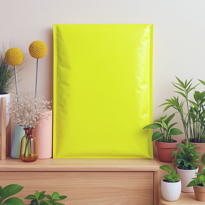 택배봉투 LDPE 연두색 고급 택배비닐, 100장