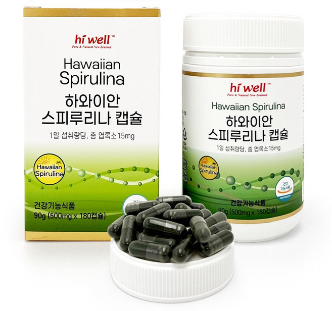 하이웰 하와이안 스피루리나 분말 180캡슐, 1개, 180정